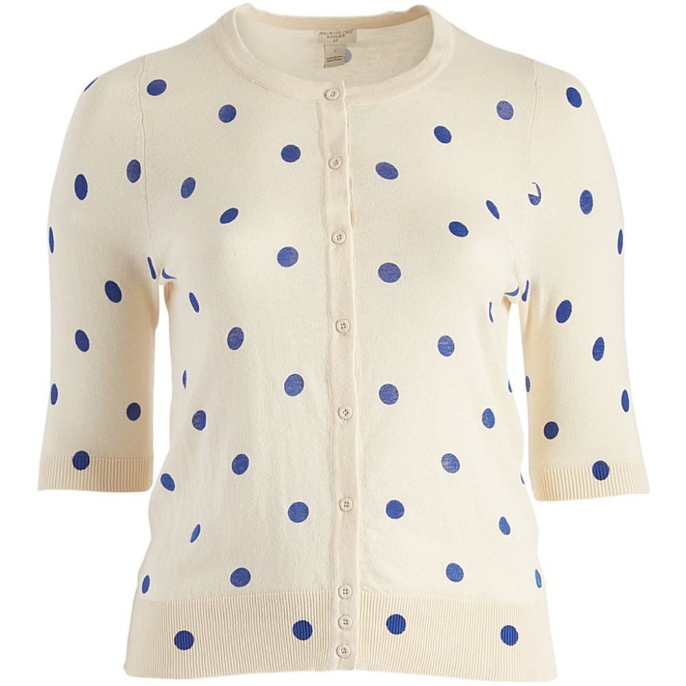 Women's Plus Size Polka Dots Lightweight Cardigan by Melrose Chic…  Color:Blue